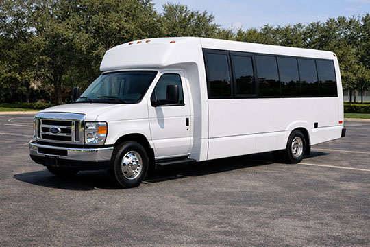 18-passenger minibus available for charter in Visalia, CA
